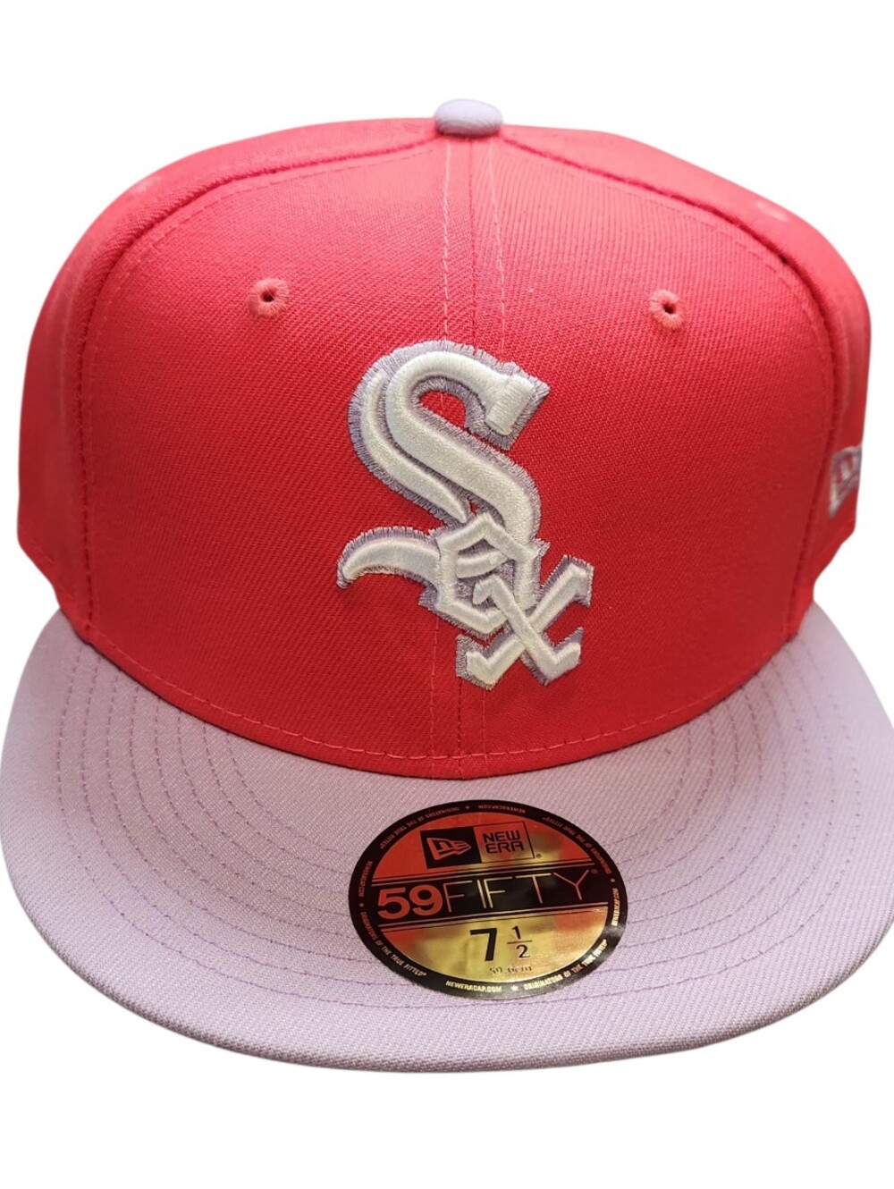 New Era Coral Pink and Light Pink Chicago White Sox 59FIFTY Fitted Hat